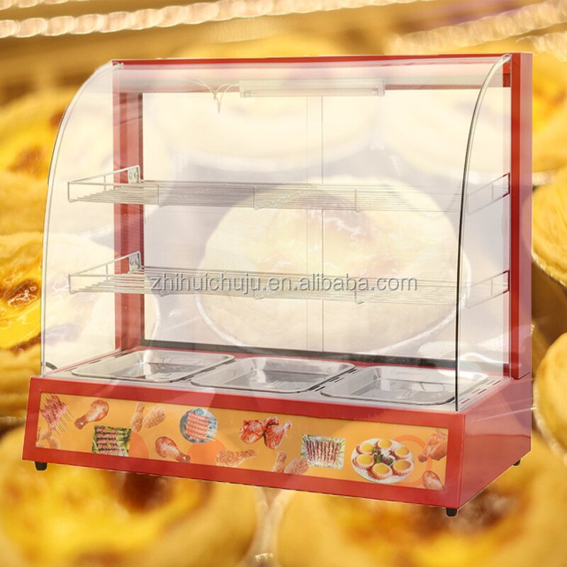 Warming Showcase - 3 Layer Food Cabinet Pie Warmer