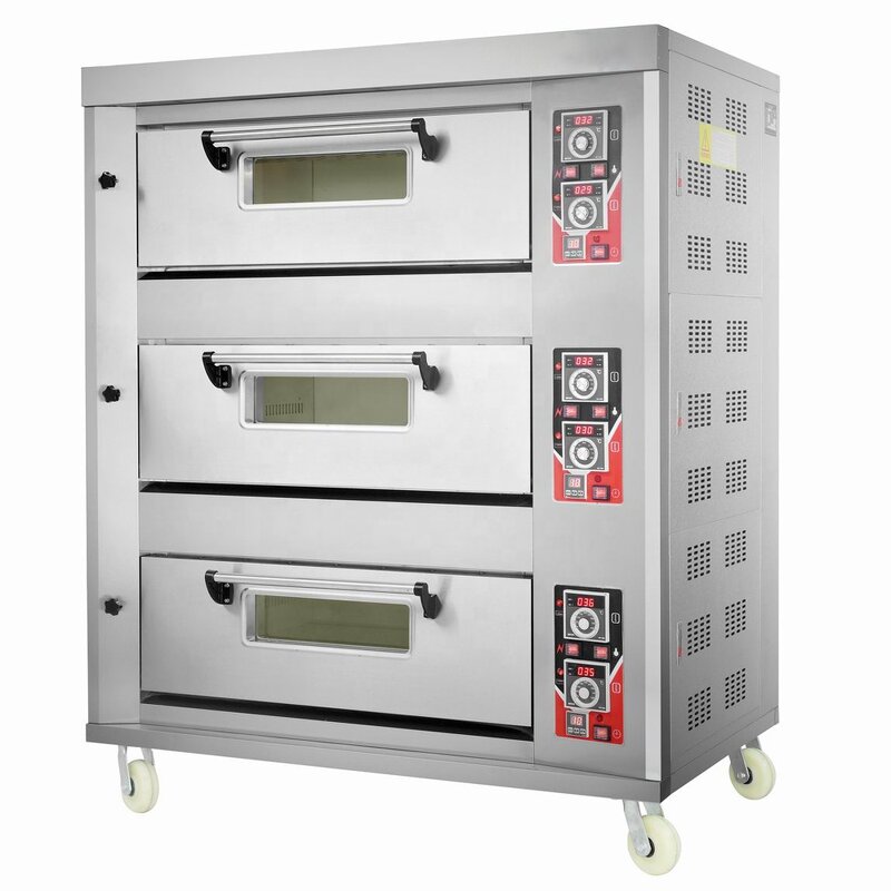 Baking Oven - Commercial Gas Electric 1 2 3 Deck Industrial Cake Bread