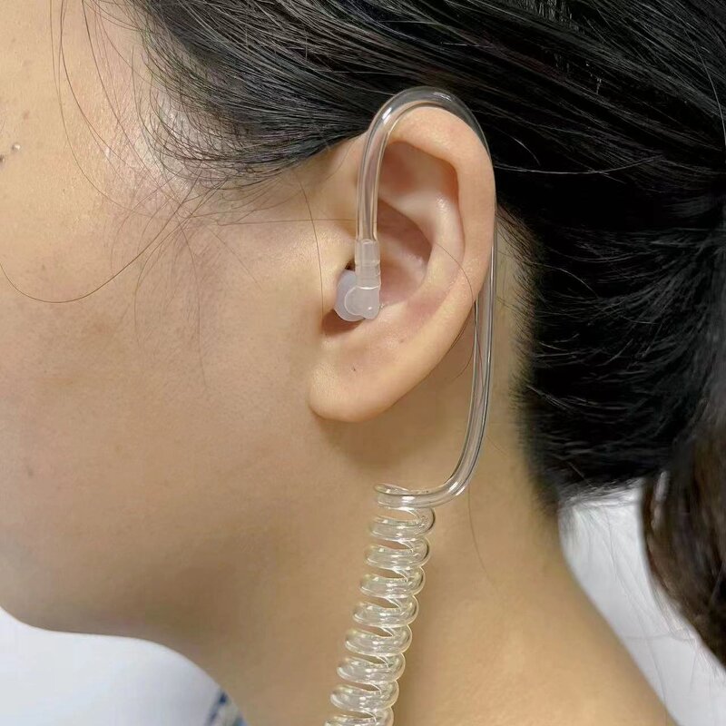 Acoustic Tube Headphones Manufacturer - Black 2 Wired Earphones for DEP550 DEP570 MTP3250 MTP3550 Radio