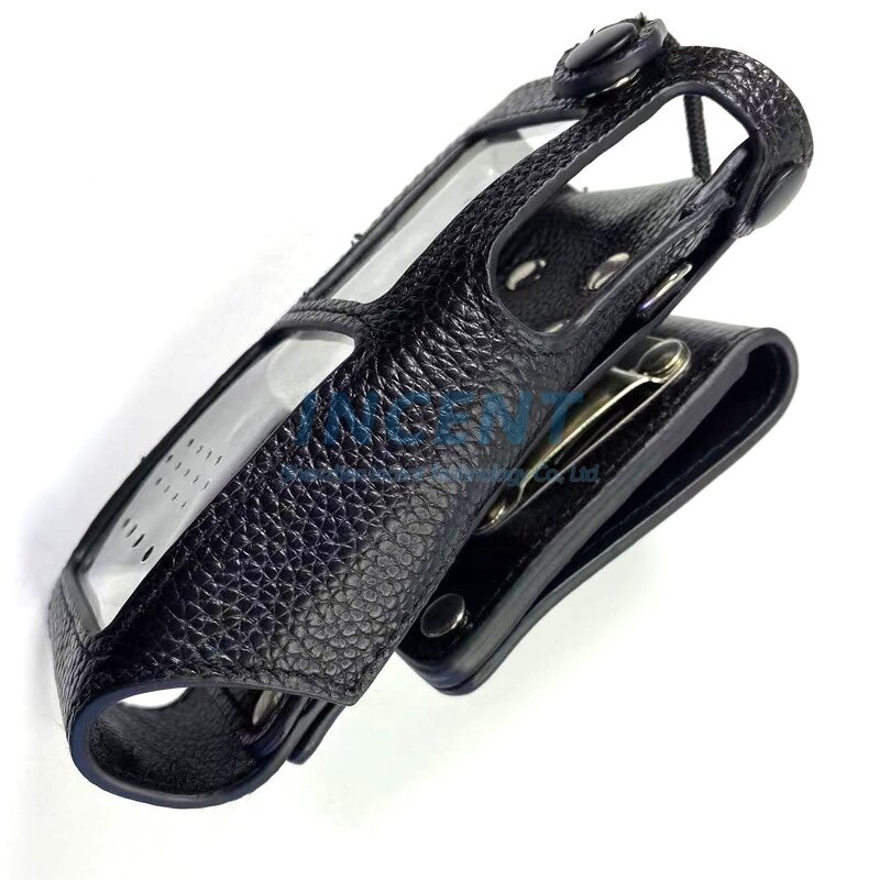 Leather Holster Manufacturer - Open Front with Swivel Belt Loop for Hytera HP78X Professional DMR Portable Two-way Radio