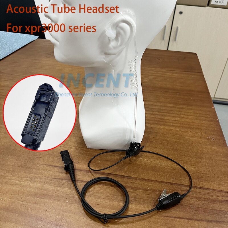 Acoustic Tube Headphones Manufacturer - Black Wired Earphones for XPR3500 XPR3500E XPR3300 XPR3300E DP2400 DP2400E DP2600E