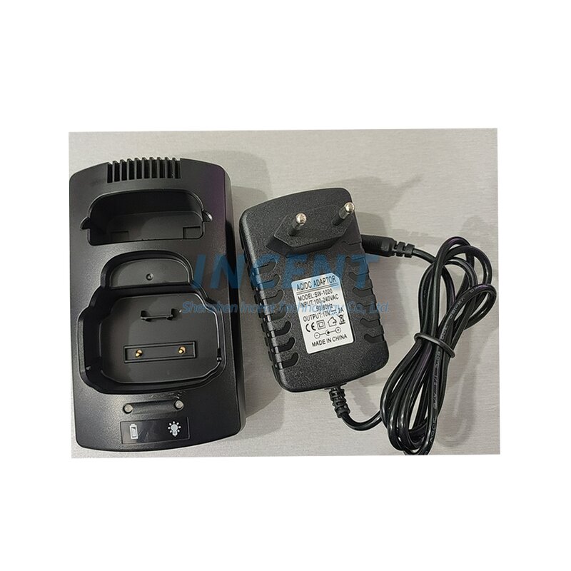 Desktop Charger Manufacturer - Pengisi Daya 1 + 1 Stasiun Pengisian Dengan Adaptor AC 100-240V Untuk Sepura STP8000 SEP8040