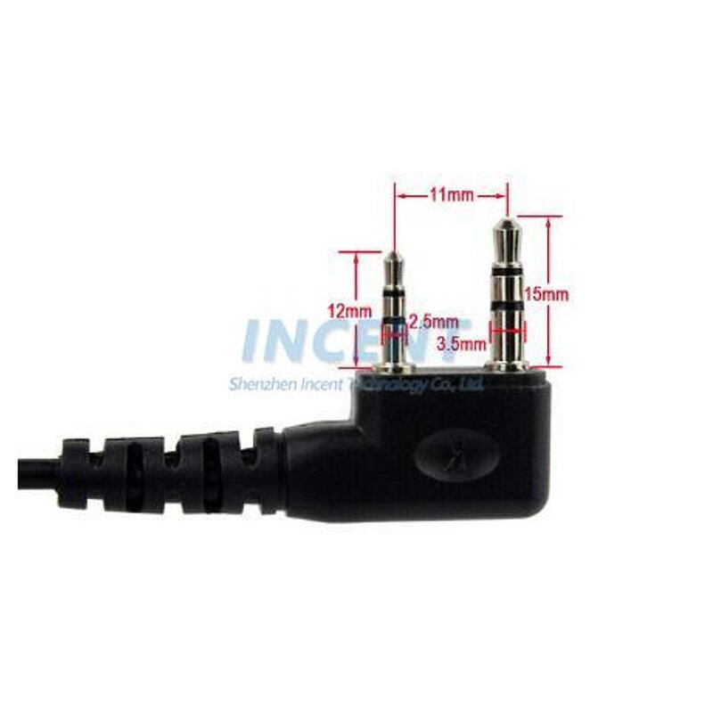 Helm Headset Manufacturer - 2 Pin PTT Headphone for Walkie Talkie Kenwood Baofeng Puxing Radio Ham Radio