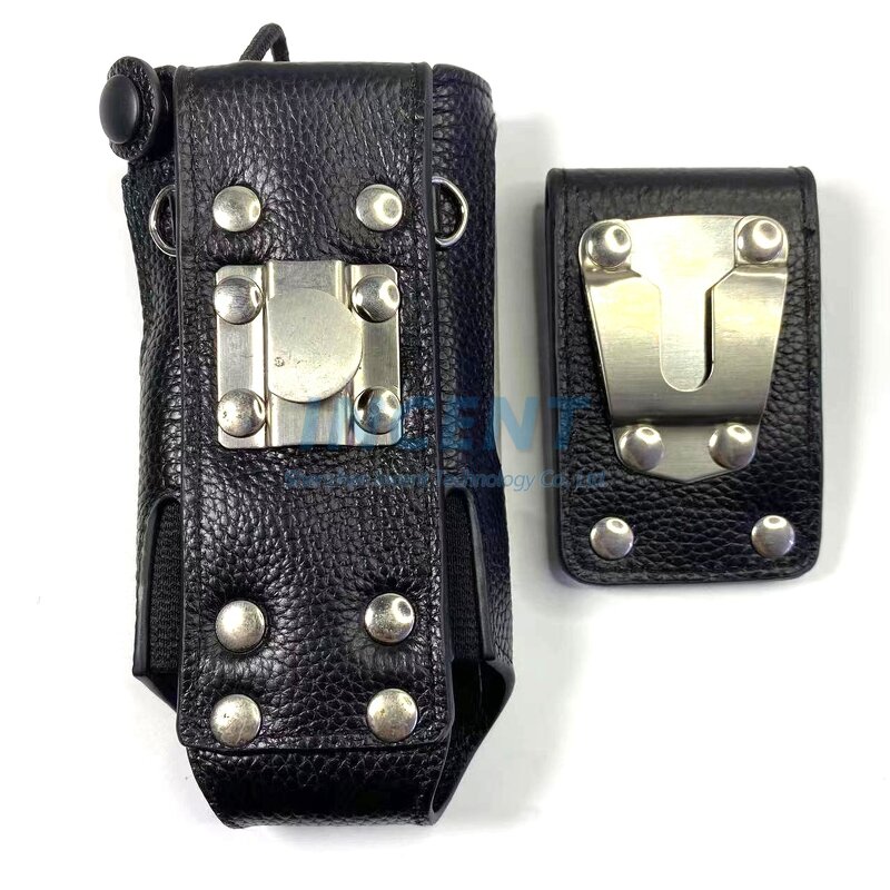 Leather Holster Manufacturer - Open Front with Swivel Belt Loop for Hytera HP78X Professional DMR Portable Two-way Radio