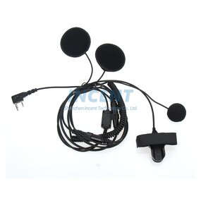 Helm Headset Manufacturer - 2 Pin PTT with Microphone for Kenwood BAOFENG Radio Two Directions Walkie Talkie