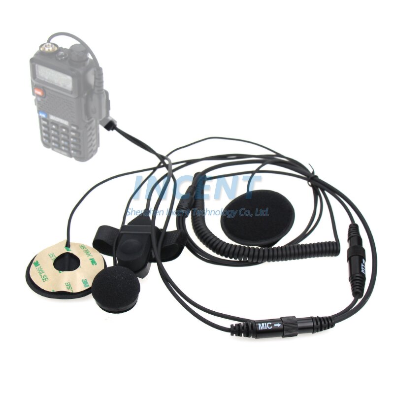 Helm Headset Manufacturer - 2 Pin PTT with Microphone for Kenwood BAOFENG Radio Two Directions Walkie Talkie