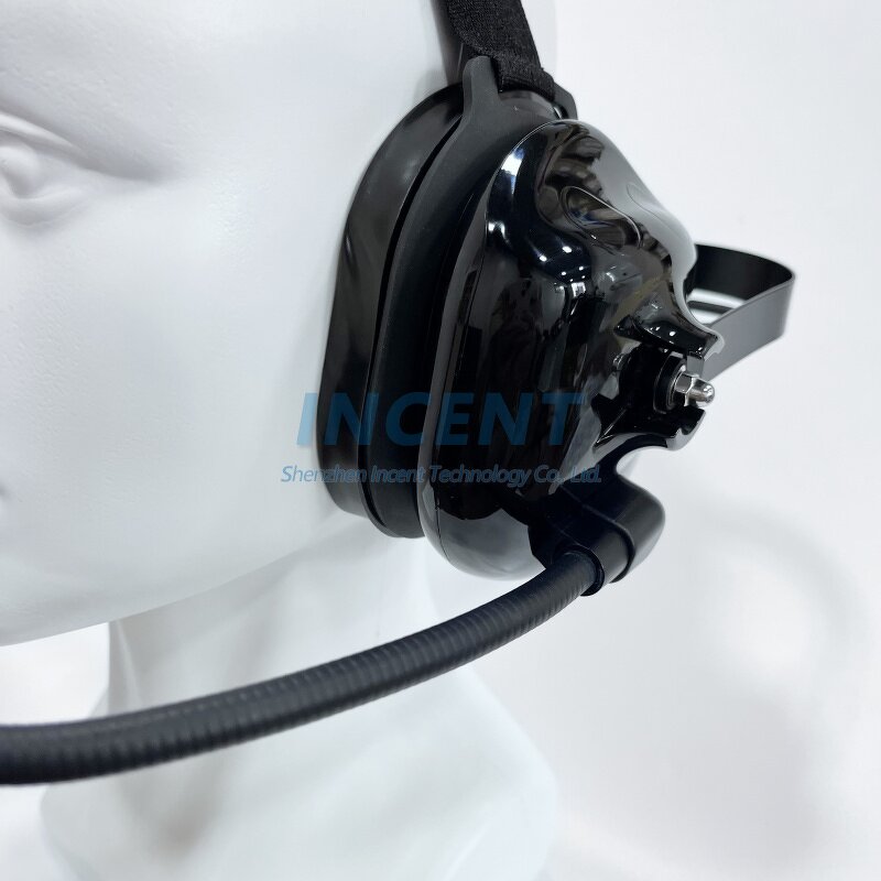 Two Way Radio Headset Manufacturer - with Noise Cancelling Microphone & Big Around PTT Icom ID-52A ID-52E Plug XLR 5 Pin Jack