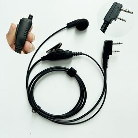 Radio Earphones Manufacturer - Kenwood Wired Music Soft Rubber Earhook Earpiece Replacement 3.5mm Interface