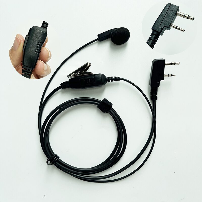 Radio Earphones Manufacturer - Kenwood Wired Music Soft Rubber Earhook Earpiece Replacement 3.5mm Interface