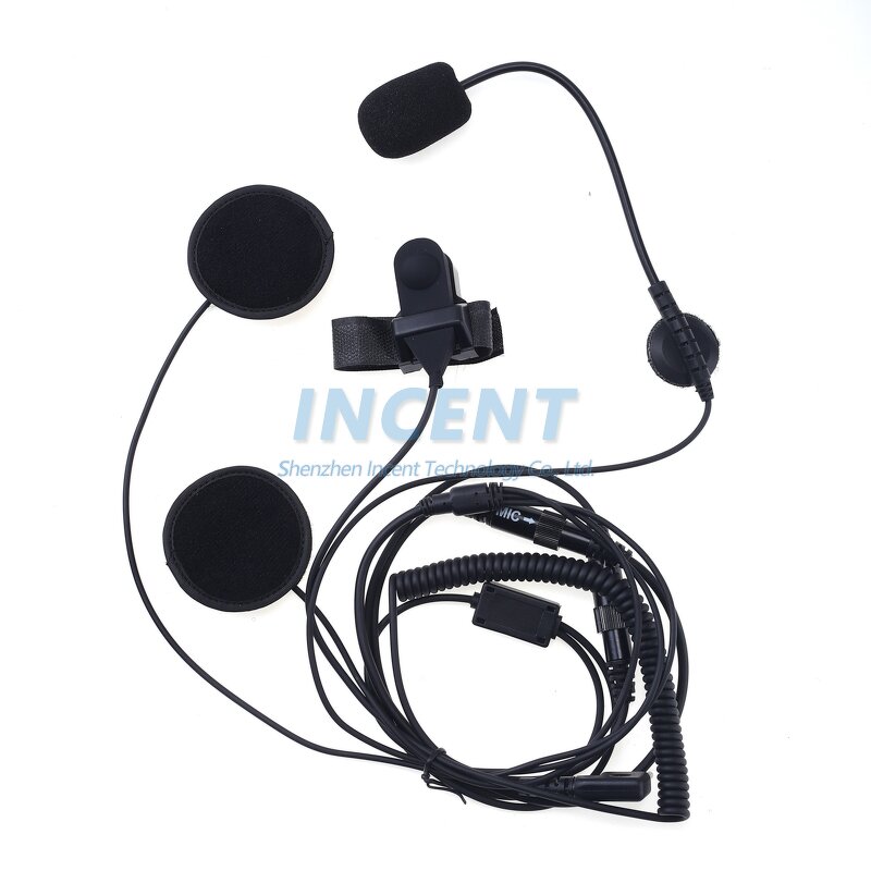 Helm Headset Manufacturer - 2 Pin PTT Headphone for Walkie Talkie Kenwood Baofeng Puxing Radio Ham Radio