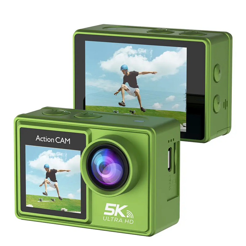 Action Camera Manufacturer - 5K Dual IPS Touch LCD DVR EIS 170° 30M Waterproof 5X Zoom