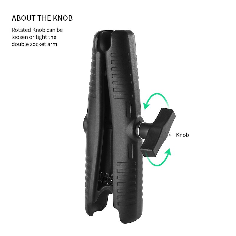 Double Socket Arm Manufacturer - Heavy Duty Marine Aluminum 23cm for C Size 1.5" Ball