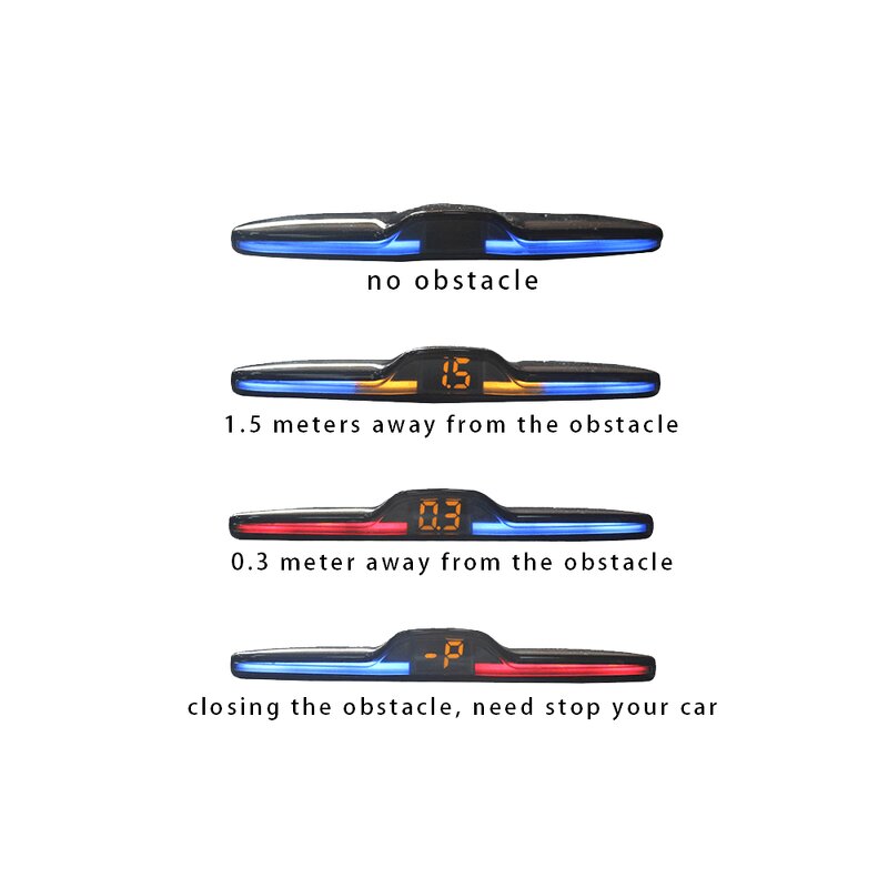 Reverse Camera Manufacturer - PK-666 4-Sensor Auto Reversing Backup LED Radar Parking