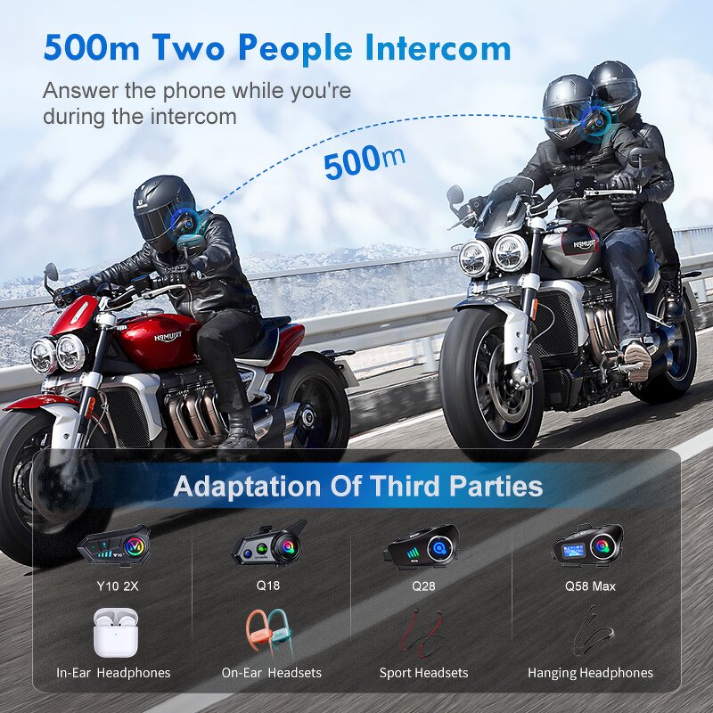Motorbike Headset Manufacturer - Intercom for Helmet with Camera Auto Connected Noise Reduction