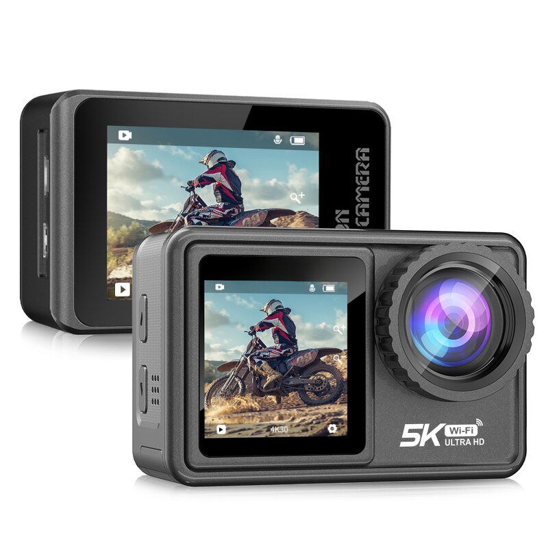 Action Camera Manufacturer - Real 5K 30fps Waterproof Wifi Recorder Helmet Remote Kits