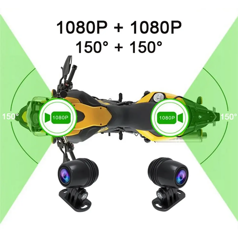 Motorcycle DVR Manufacturer - 1080P Front Rear View 3 Inch RGB High Brightness Night Vision
