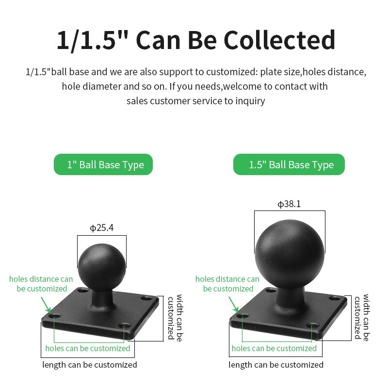 Mount Base Manufacturer - 2025 New 1" Anti-slip Marine Aluminum 1.5"X2" AMPS Hole