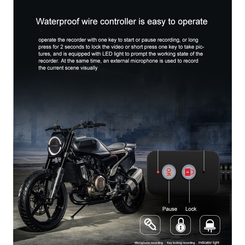 Motorcycle Recorder Camera Manufacturer - 3" 720P HD DVR IP67 Waterproof Night Vision