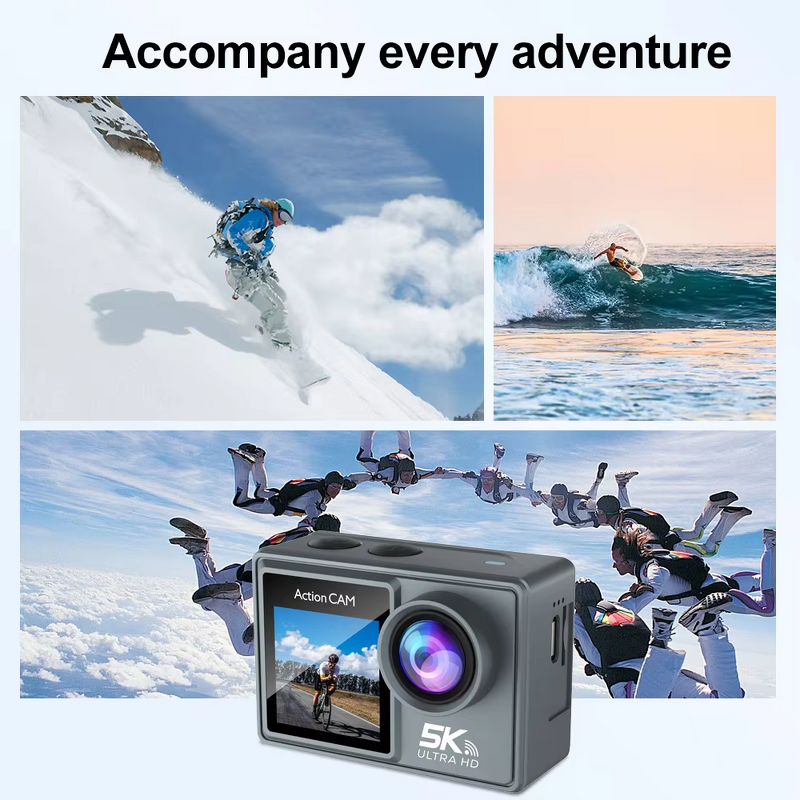 Action Camera Manufacturer - 5K UHD WIFI EIS 30FPS Super Night Vision Touch Screen