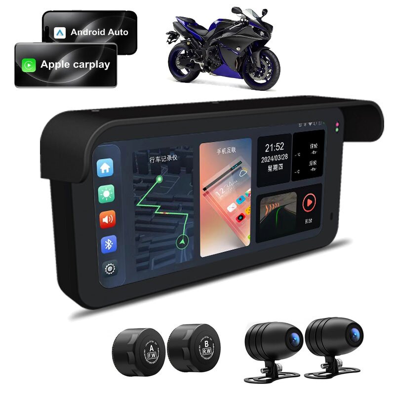 Motorcycle Dash Cam Manufacturer - 6.25 Inch Waterproof Touchscreen Carplay Android GPS