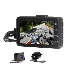Motorcycle DVR Manufacturer - Dual Video Loop Recording 1280x720P HD Screen Front Rear