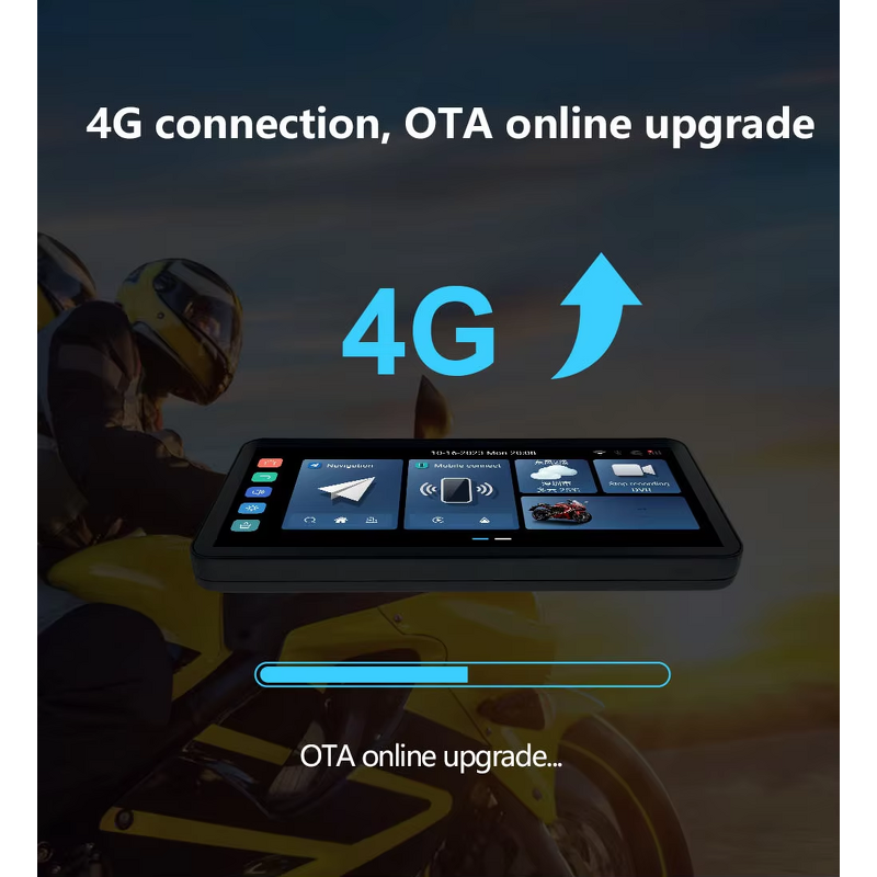 Android Motorcycle Screen Manufacturer - 6.3" IP67 Waterproof 8-Core GPS BT WIFI 4G DVR