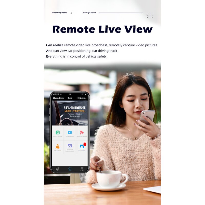 4G Car DVR Manufacturer - 3 Inch LCD Screen Android 8.1 GPS Dual Camera 1080p