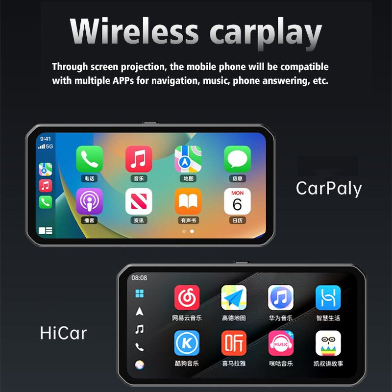 Wireless Dual FHD Cameras Manufacturer - 6.25" Carplay Android Waterproof TPMS BSD Radar