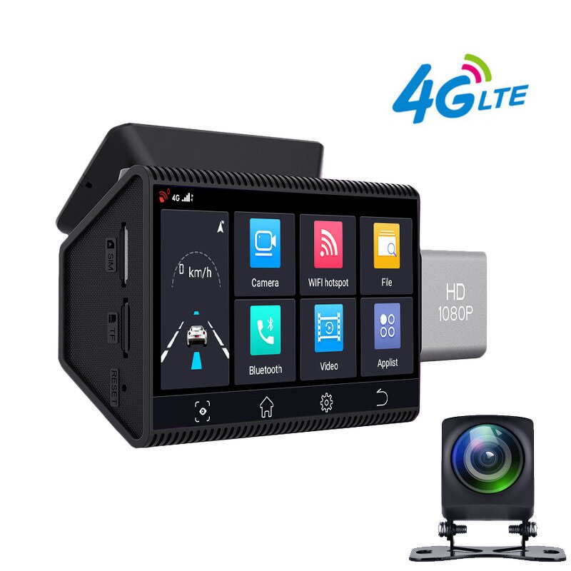 GPS DVR Dash Cam Manufacturer - 3.0 Inch LCD Android 8.1 4G SIM WIFI GPS Live View