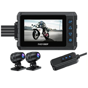 Motorcycle DVR Manufacturer - 3 Inch Dual 1080P Waterproof WiFi GPS Dash Cam Front Rear