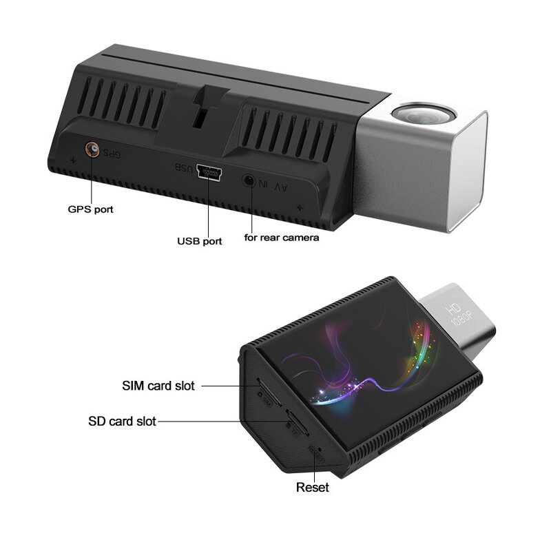 GPS DVR Dash Cam Manufacturer - 3.0 Inch LCD Android 8.1 4G SIM WIFI GPS Live View