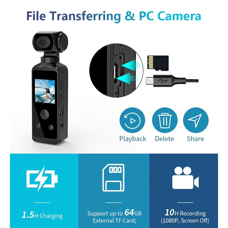 Outdoor Sports Camera Manufacturer - 1.3 Inch Mini DV 270 Degree Panoramic Wifi Pocket