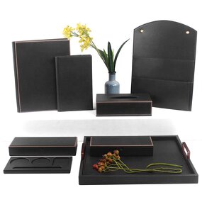 Hotel Room Supplies Manufacturer - High-end Customized Five-star Accessories PU Material Leather Item Hotel Supplies