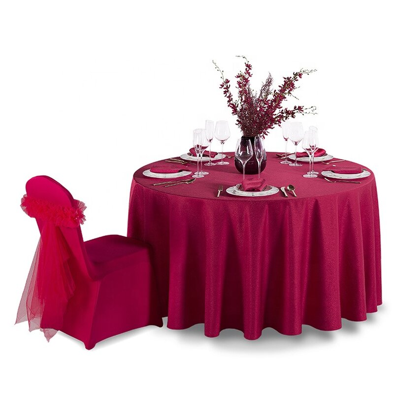 Tablecloth Manufacturer - Gold PVC Flying Catkins Cotton Gauze 120 Round for Christmas Wedding Banquet Restaurant Party