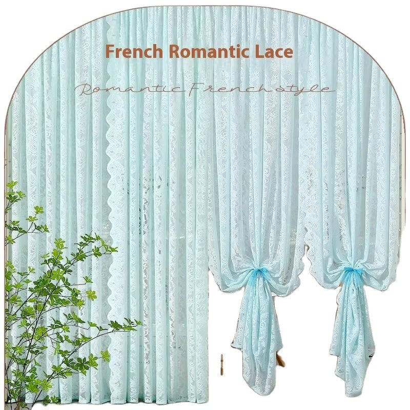Sheer Curtains Manufacturer - Wholesale Elegant Home Bedroom French Lace Embroidered Flower Luxury for the House Living Room