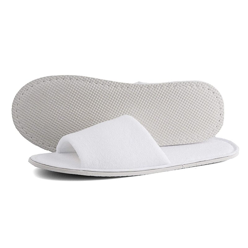 Hotel Toothbrush Manufacturer - 2023 Low Price Wholesale One Day Supplies Black Beige White Open Toe Spa Disposable Slippers