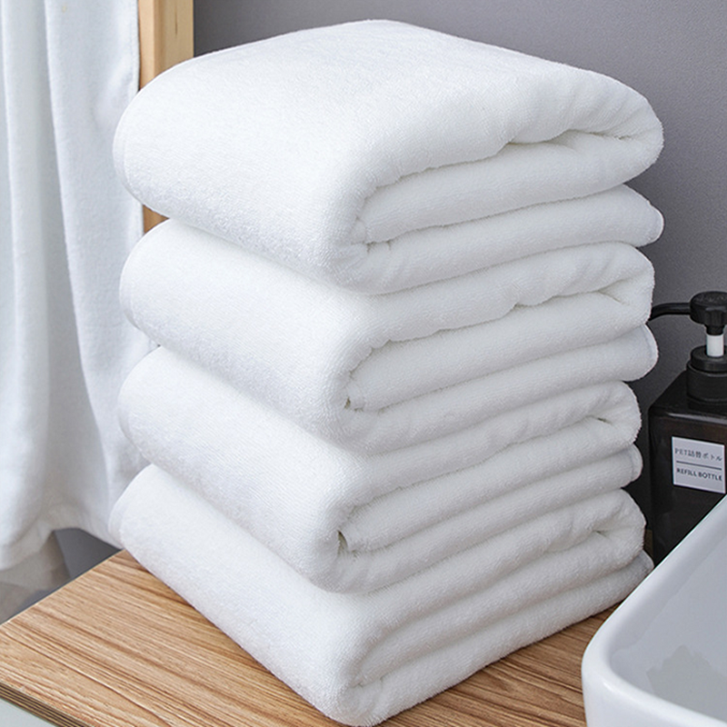 Towel Manufacturers - Hilton Indian Plush White 100% Bamboo Cotton Shower Tools Luxury Hotel Bath Set