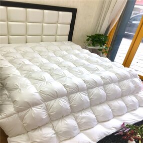 Down Comforters Manufacturer - Bedspread Bedding Set 95% White Goose Down Duck Down 100 Thick Warm Satin Quilt Core Hotel Winter