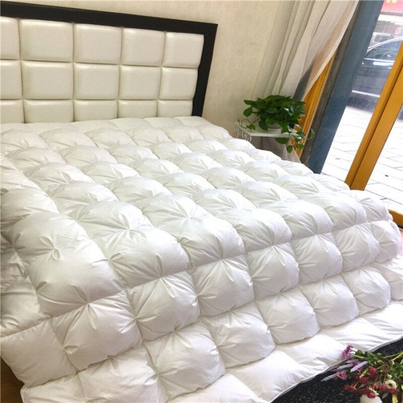 Down Comforters Manufacturer - Bedspread Bedding Set 95% White Goose Down Duck Down 100 Thick Warm Satin Quilt Core Hotel Winter