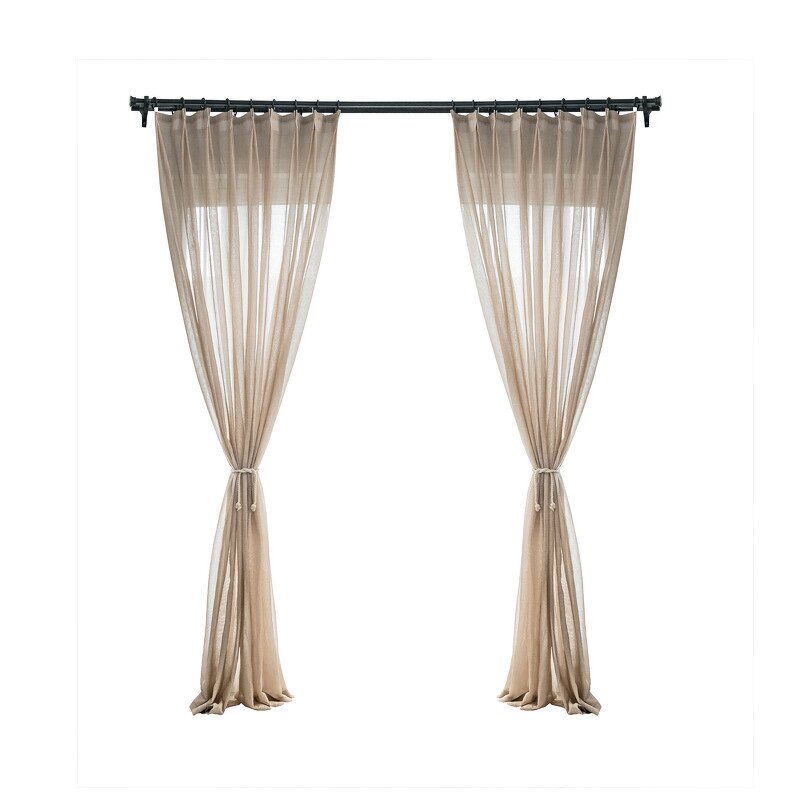 Sheer Linen Curtains Manufacturer - Linen Blend French Style High Quality Polyester Wholesale for the Kitchen Room Bathroom