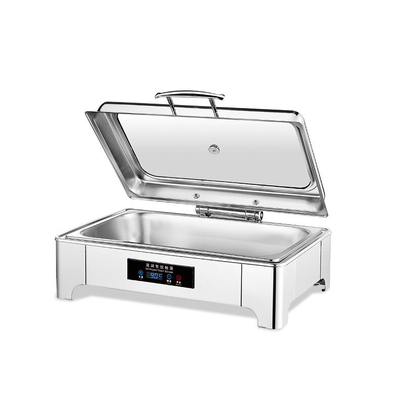 Chafing Dish Warmer Manufacturer - 9L Food Bowl Hotel Buffet Commercial Equipment Stainless Steel Round Clamshell for Party