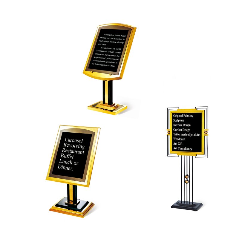 Stainless Steel Display Signs Manufacturer - Factory Wholesale Luxury Five-star Hotel Lobby Vertical