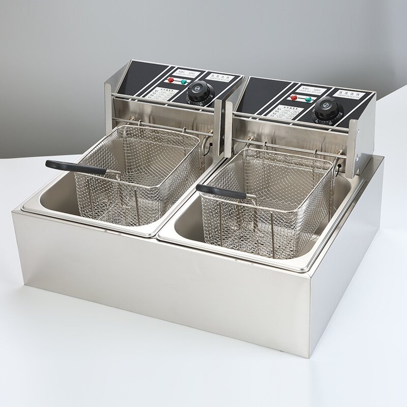 Deep Fryer Manufacturer - 6L/12L Customized Factory Stainless Steel Industrial Electric Restaurant Equipment Commercial