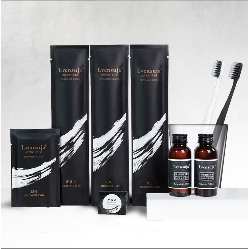 Hotel Guest Toiletries Kit Manufacturer - Custom Eco Friendly Biodegradable Amenity Kits Guest Amenities Set