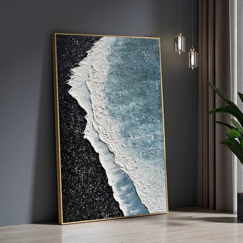 Oil Painting Manufacturer - Luxury Living Room Decorative Painting Sofa Background Bedside Light Handmade Entryway Wall Painting
