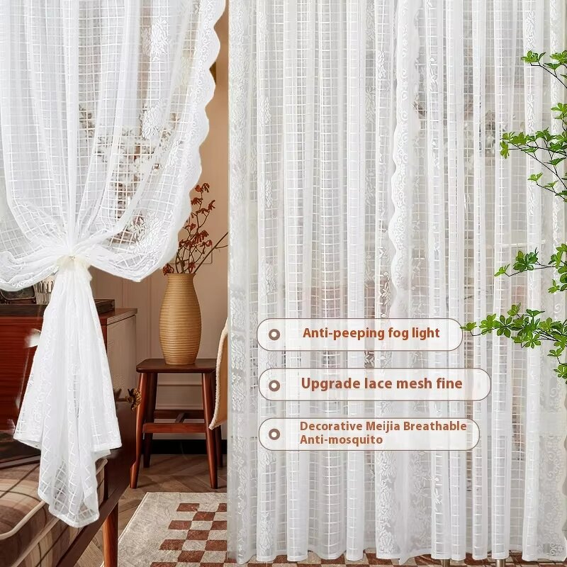 Sheer Curtains Manufacturer - Wholesale Elegant Home Bedroom French Lace Embroidered Flower Luxury for the House Living Room
