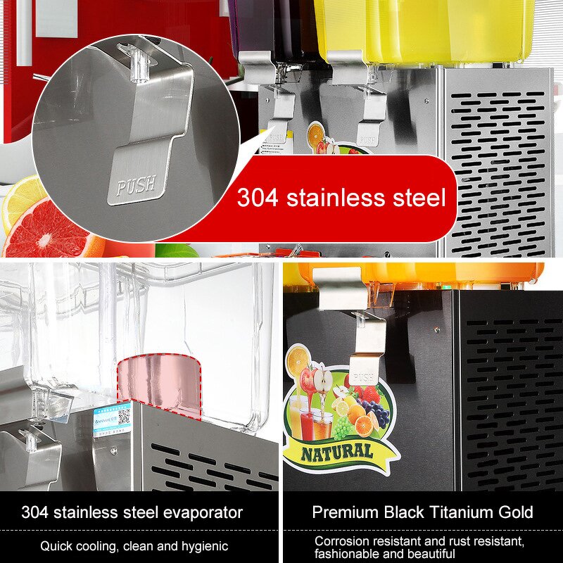 Beverage Dispenser Manufacturer - 1/2/3/4pcs Buffet Commercial Cold & Hot Drink Soda Machine Food Grade Hotel Restaurant Juice