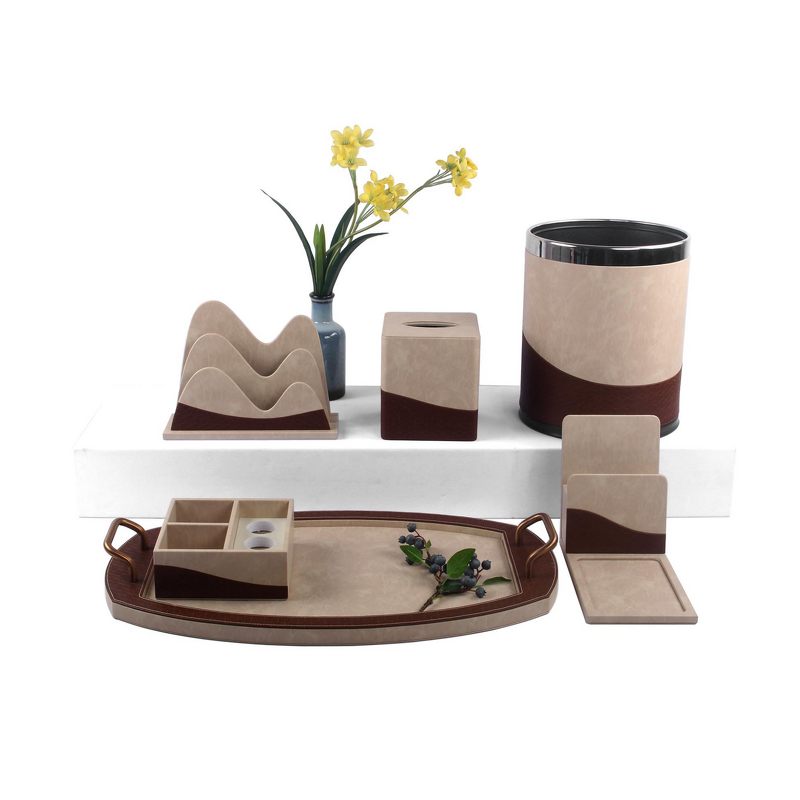 Hotel Leather Amenities Manufacturer - Best Selling PU Leather Products Hotel Accessories Supplies Custom Hotel Logo Luxury Room
