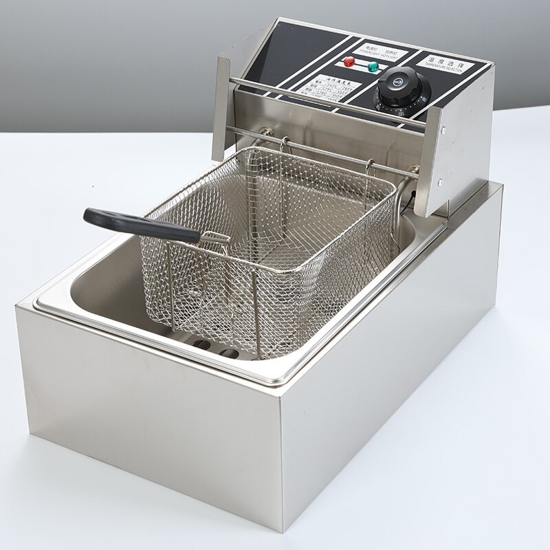 Deep Fryer Manufacturer - 6L/12L Customized Factory Stainless Steel Industrial Electric Restaurant Equipment Commercial