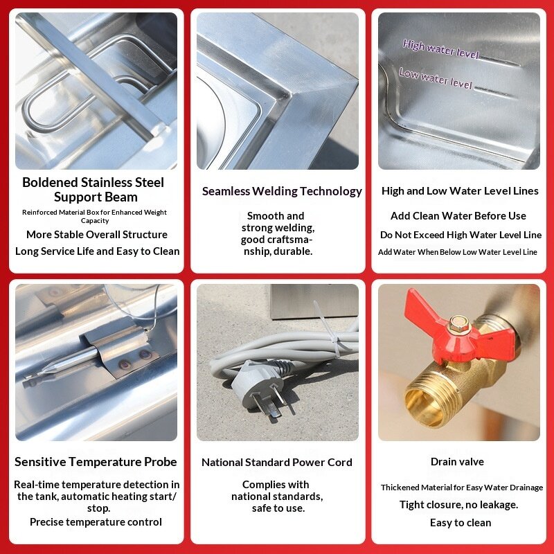 Automatic Constant Temperature Food Cover Manufacturer - Commercial Desktop Insulation Table Thickened Stainless Steel Energy Saving Protective